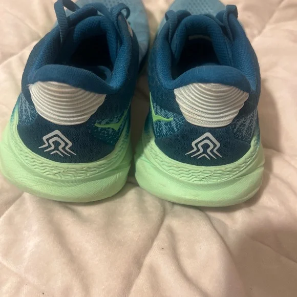 Hoka Teal and Lime Athletic Shoes - Picture 2 of 5